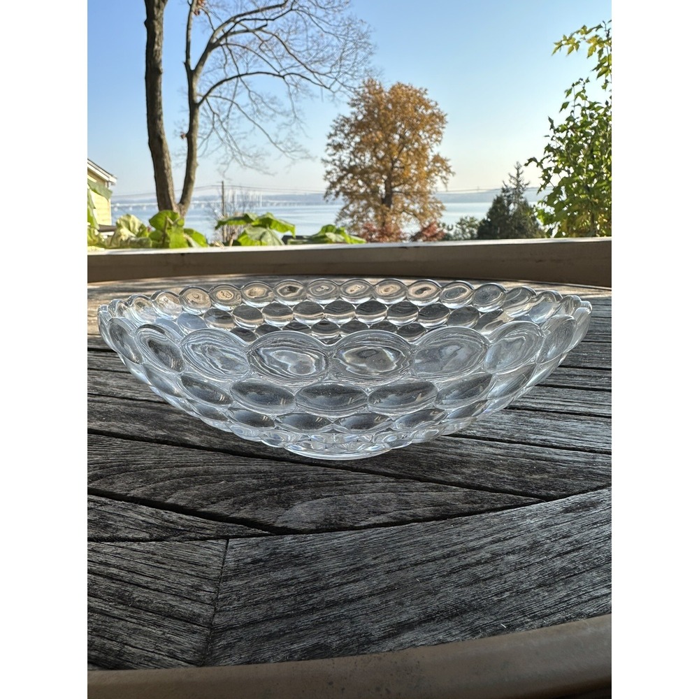 Vintage? Crystal Fruit Bubble Bowl 9"w x 3"h